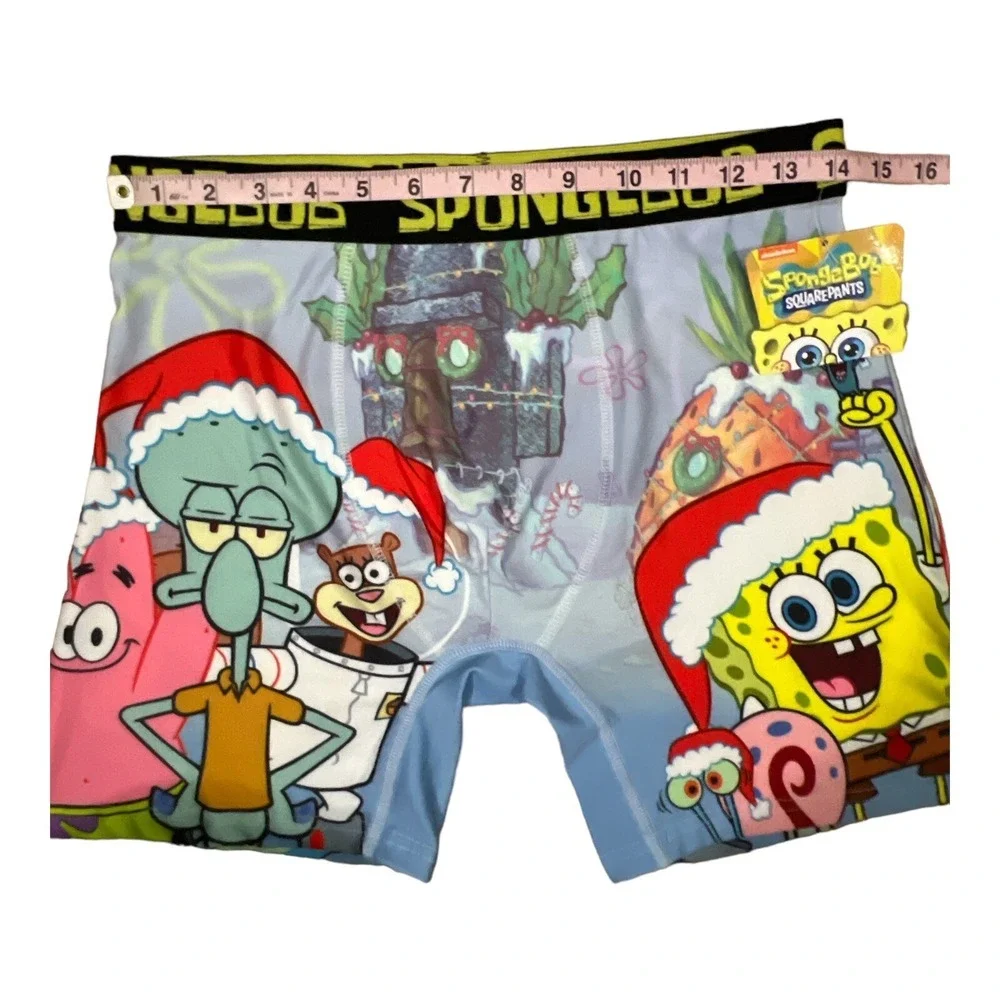 SPONGEBOB SQUAREPANTS Christmas BOXER BRIEF Men LARGE NWT